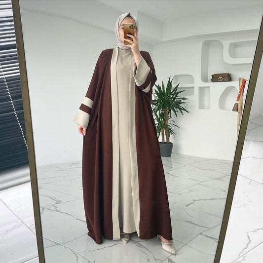 Women's Modest Long-Sleeve Dress Two Piece Sets