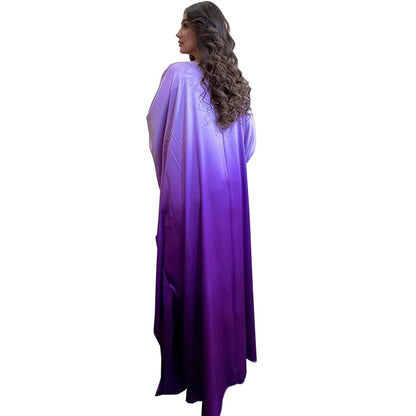 Modest Soft Forged Bat-sleeved Dress