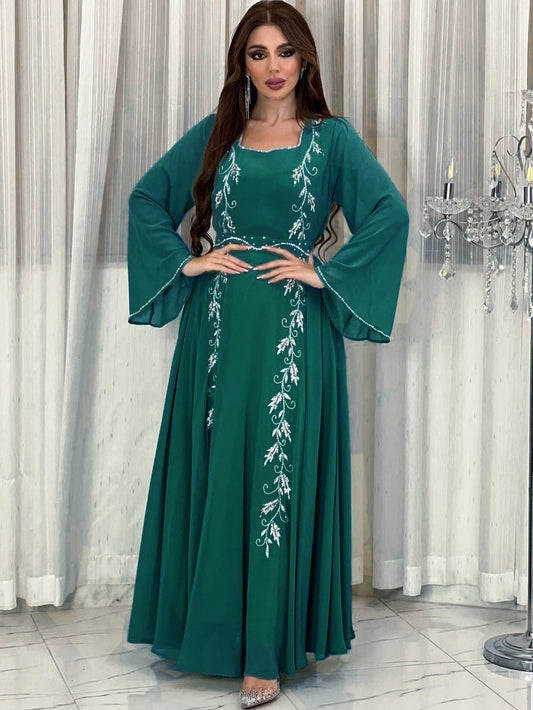 Women's Embroidered Muslim Dress