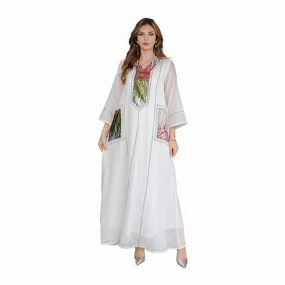 Women's Sequin-embroidered Jalabiya Dress