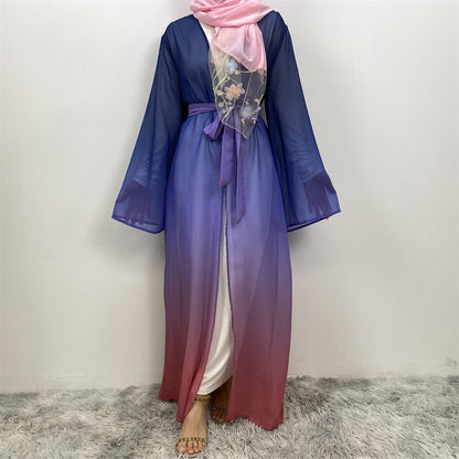 Women's Muslim Cardigan Chiffon Robe