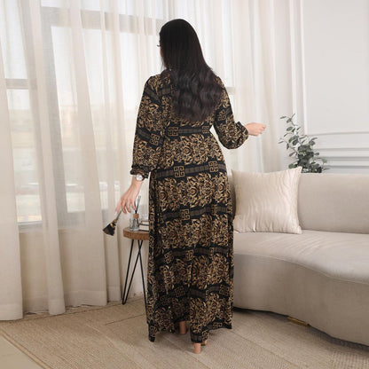 Women's Printed Arabic Party Dress