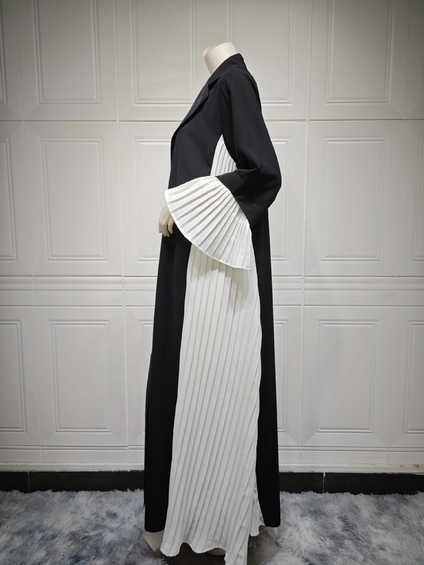 Women's Pleated Fashion Modest Robe Dress