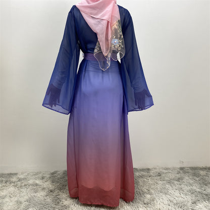 Women's Muslim Cardigan Chiffon Robe