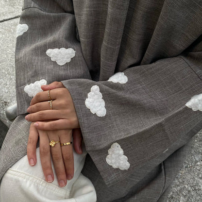 Cloud Embroidery Elegant Robe
