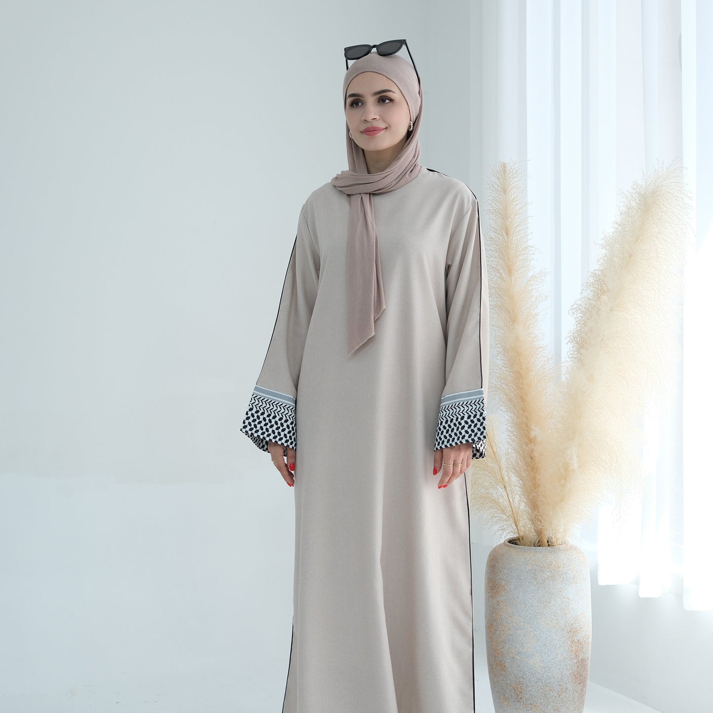 Muslim Patchwork Elegant Abaya Dress