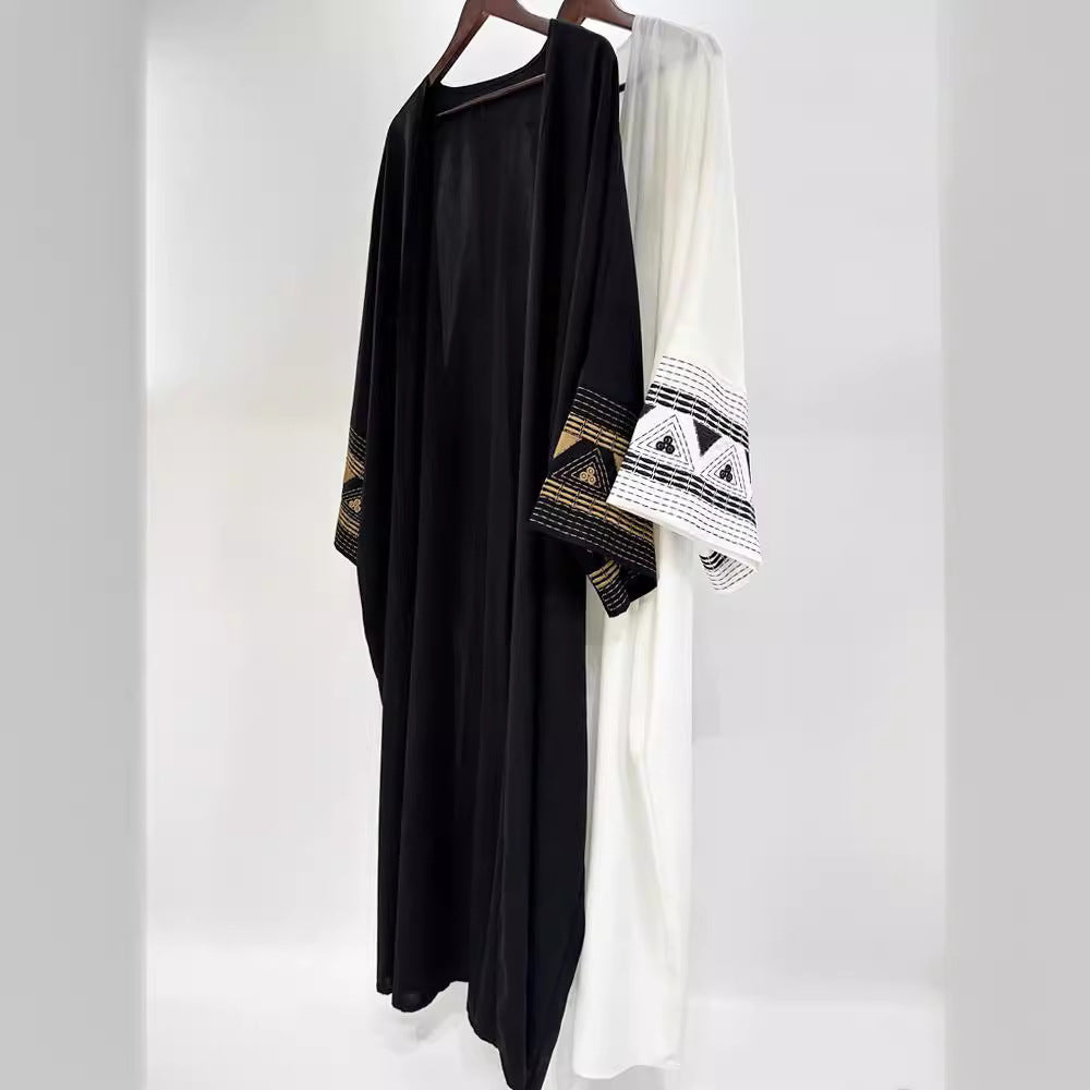 Women's Embroidered Bat-sleeved Cardigan Dress