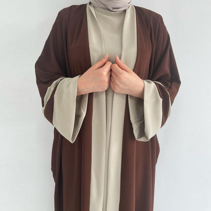 Women's Modest Long-Sleeve Dress Two Piece Sets