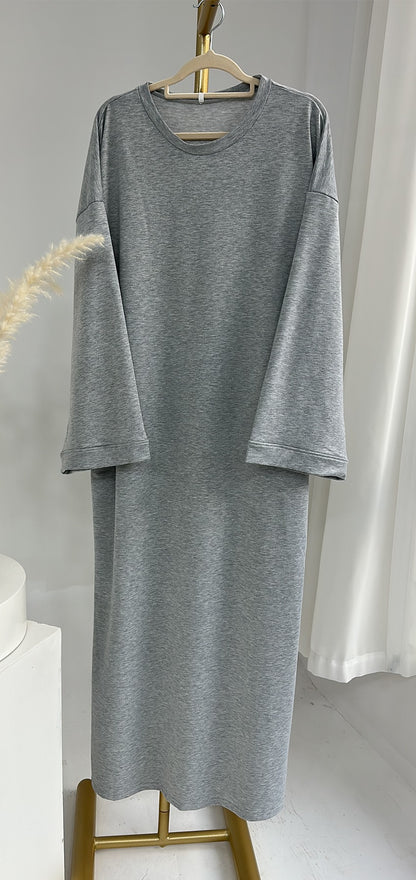 Women's Solid Color Sweatshirt Dress