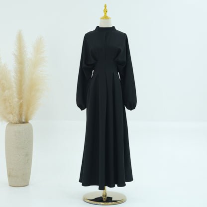 Women's Solid Color Tunic Sleeve Abaya Dress