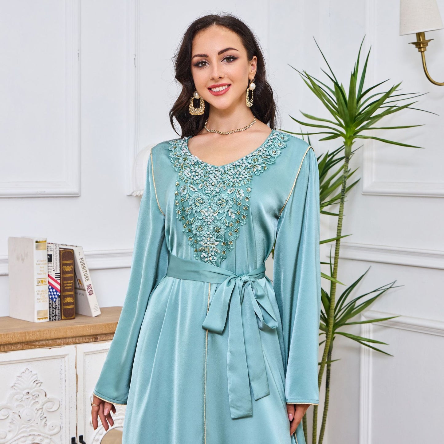 Muslim Fashion Beaded Dress