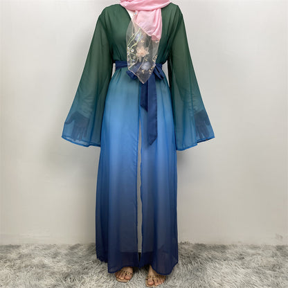 Women's Muslim Cardigan Chiffon Robe