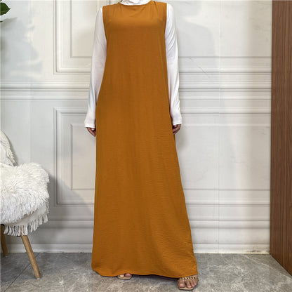 Sleeveless Dress and Robe Set with Pockets