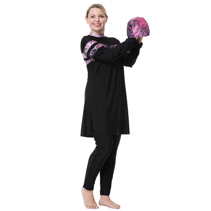 Women's Loose Plus Size Modest Swimsuit Burkini