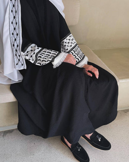 Women's Embroidered Fringed Muslim Robe