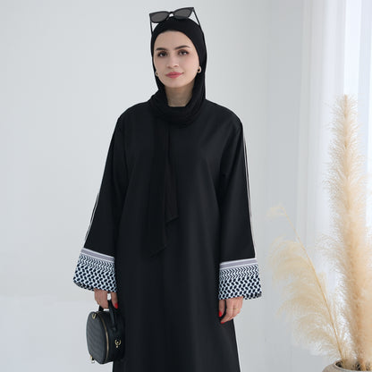 Muslim Patchwork Elegant Abaya Dress