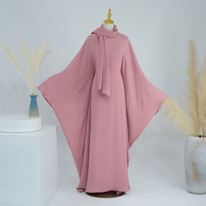 Women's Waist-cinching Dolman Sleeve Abaya Dress