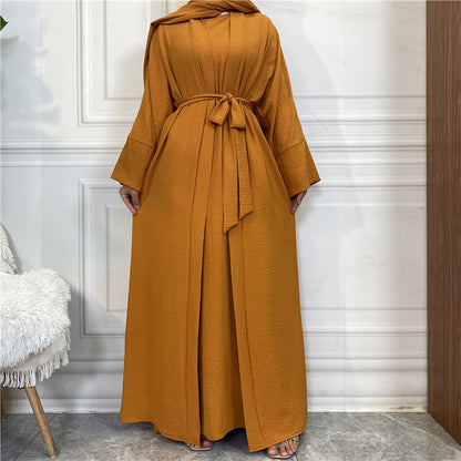 Sleeveless Dress and Robe Set with Pockets