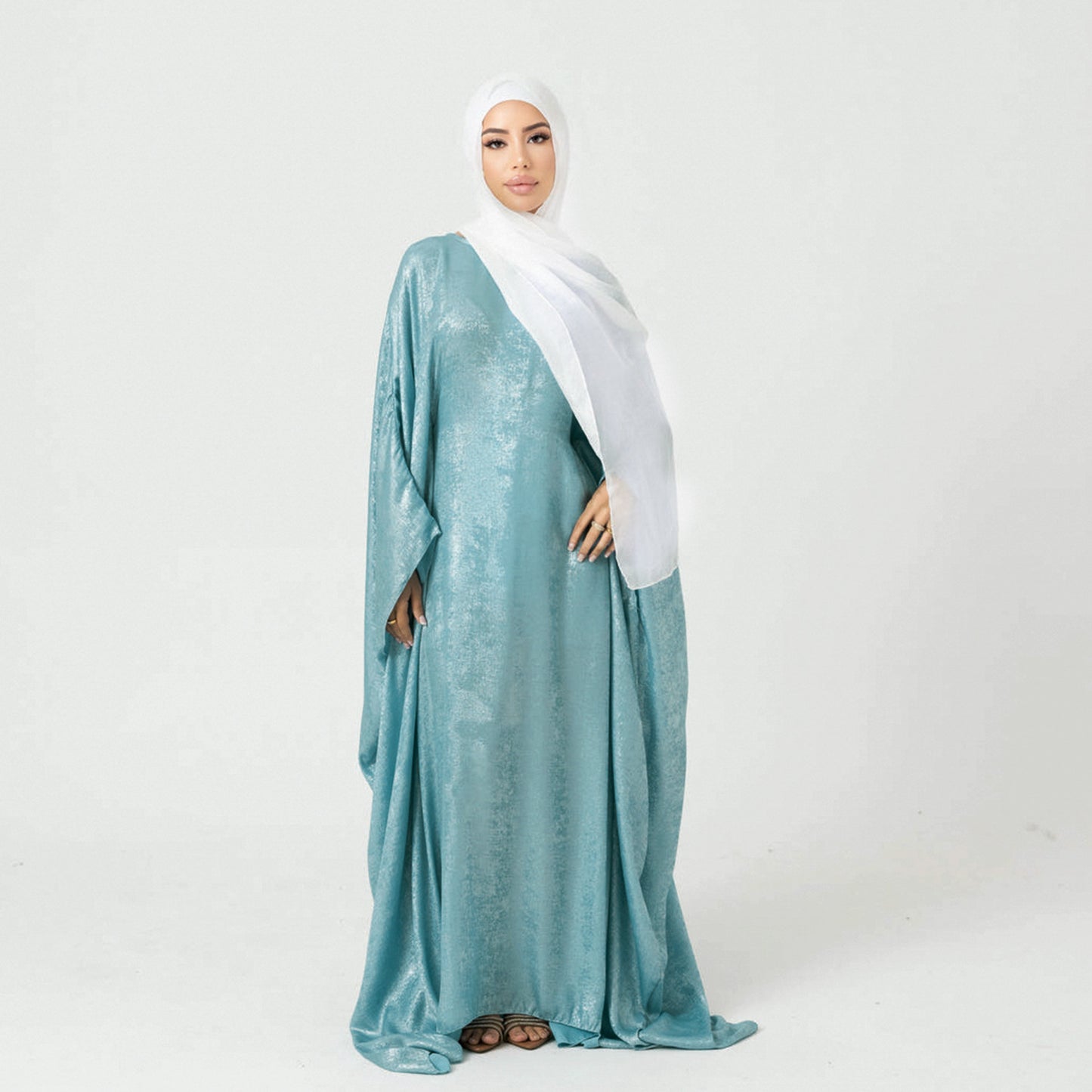 Muslim Solid Color Modest Abaya Dress