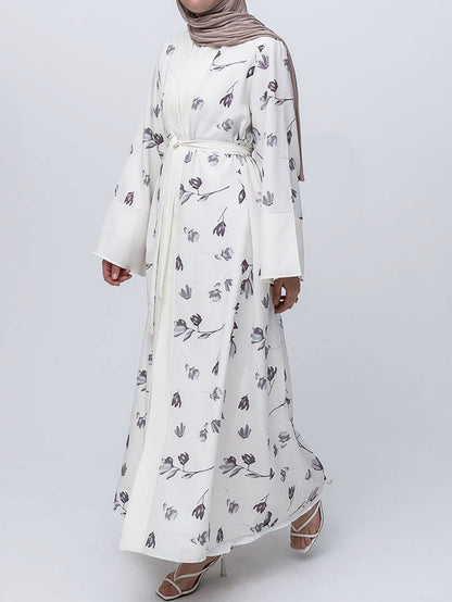 Women's Floral Flare Sleeves Printed Robe