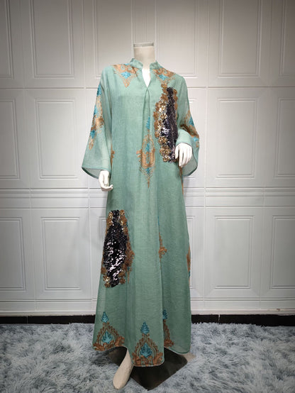 Women's Beads Muslim Evening Dress