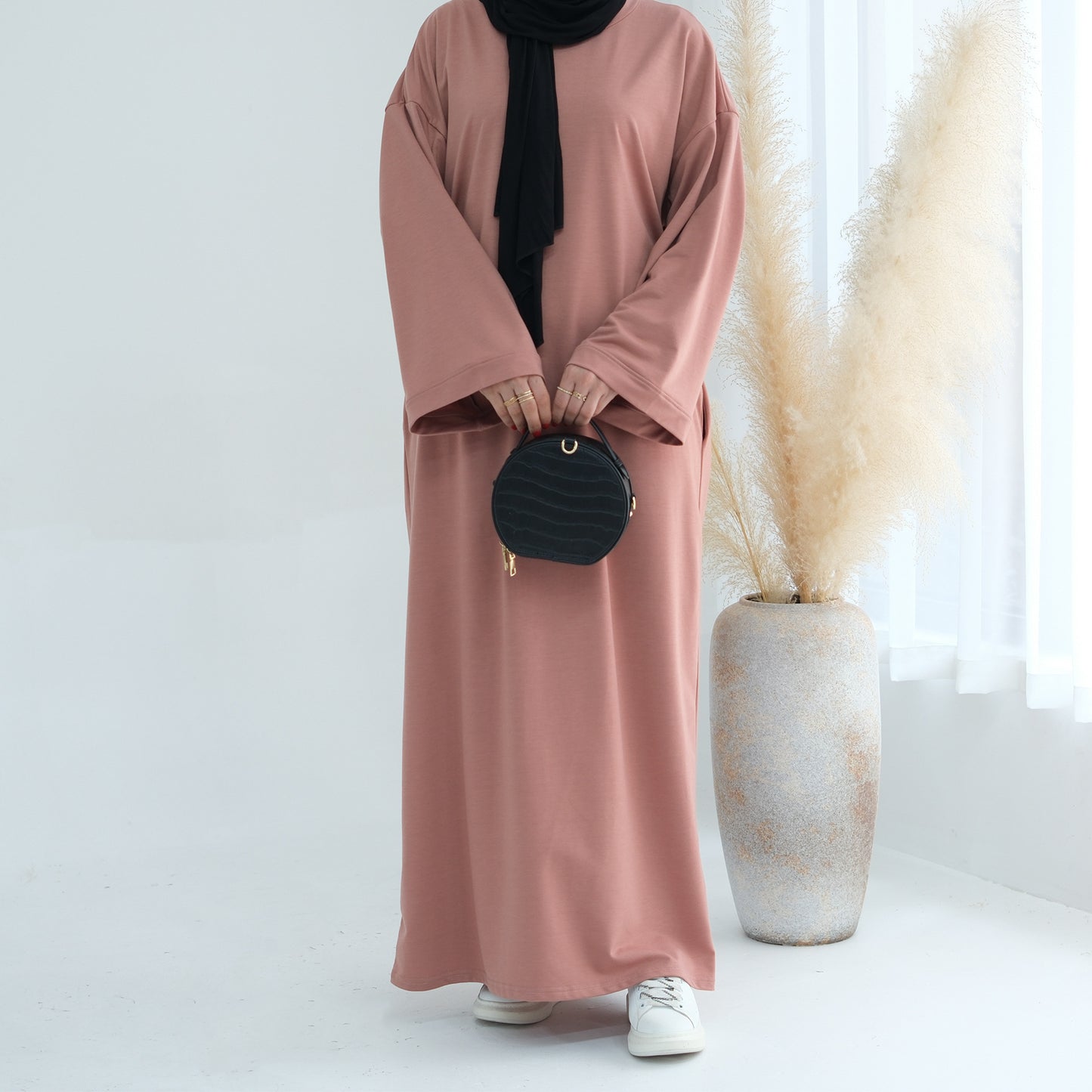 Women's Solid Color Sweatshirt Dress