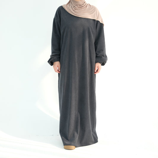 Women's Casual Solid Color Abaya Dress