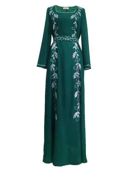 Women's Embroidered Muslim Dress