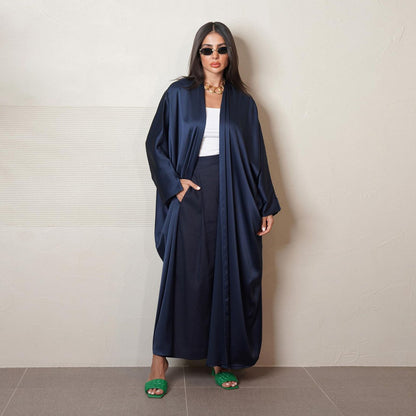 Robe décontractée confortable pour femmes, Abaya ouverte