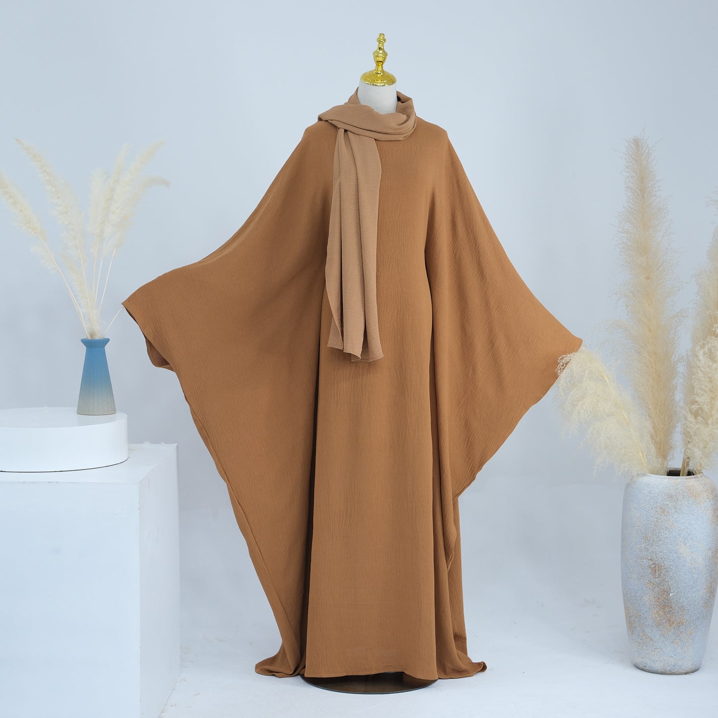 Women's Waist-cinching Dolman Sleeve Abaya Dress