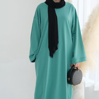 Women's Solid Color Sweatshirt Dress