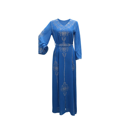 Women's Rhinestone Jalabiya Party Dress