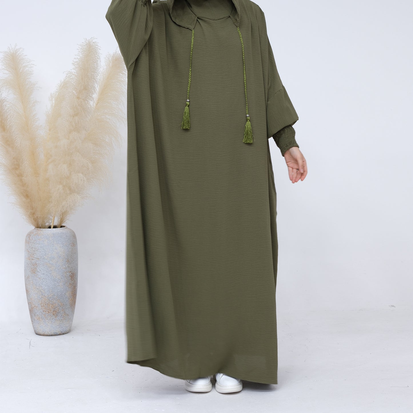 Women's Hooded Solid Color Dress