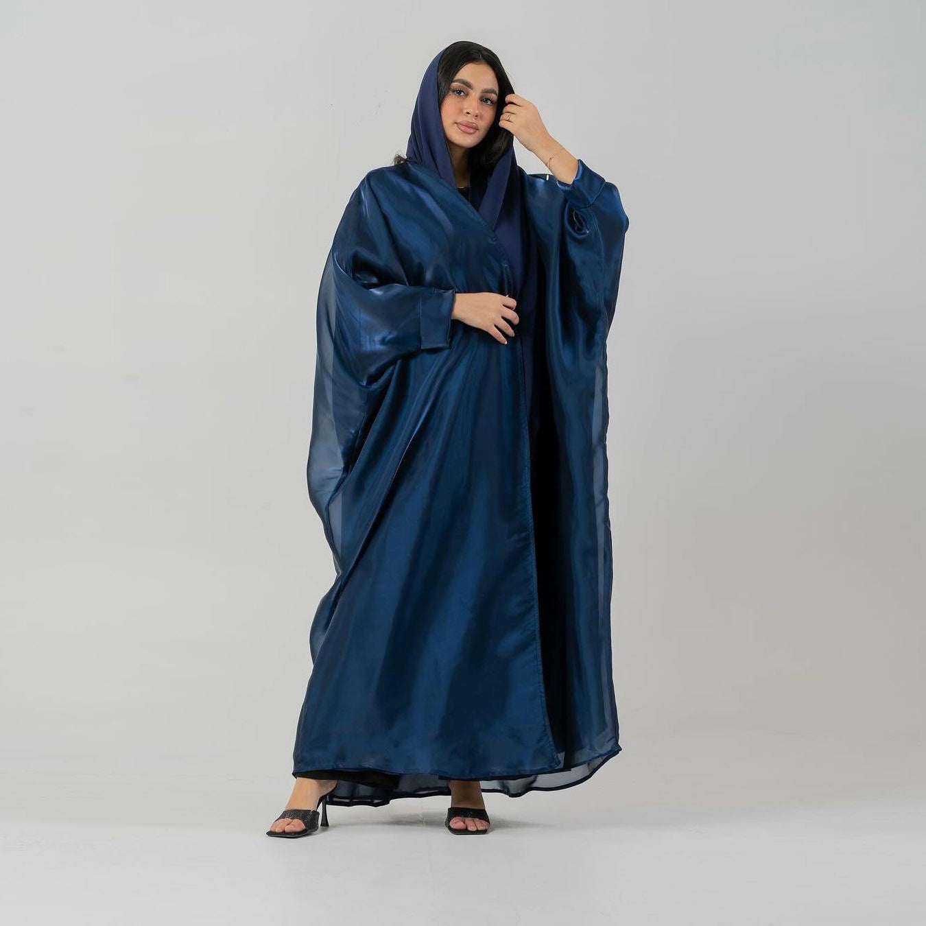 Women's Fashion Plain Satin Robe