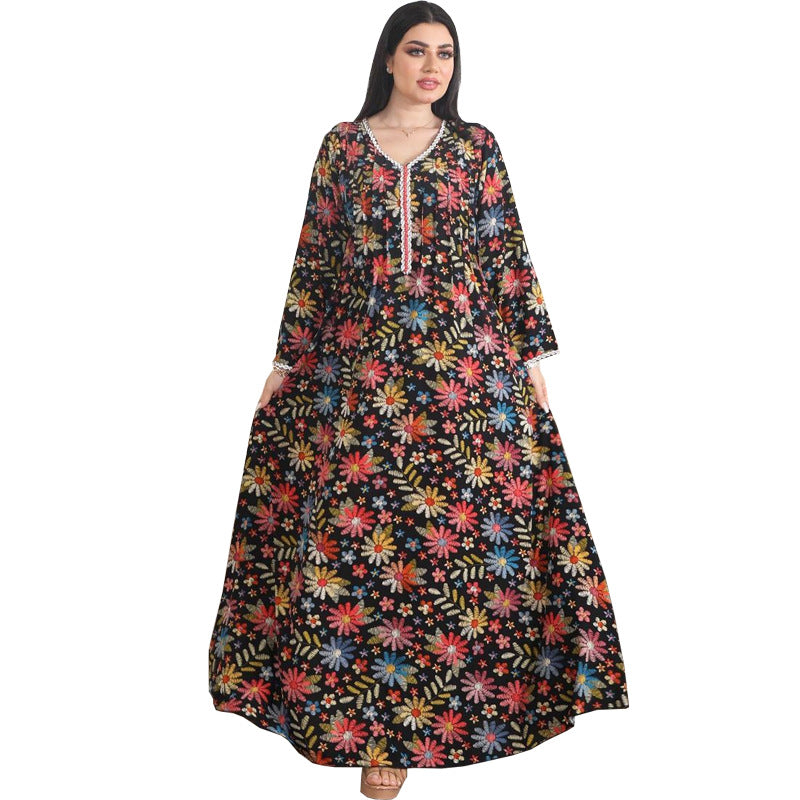 Floral jalabiya dress