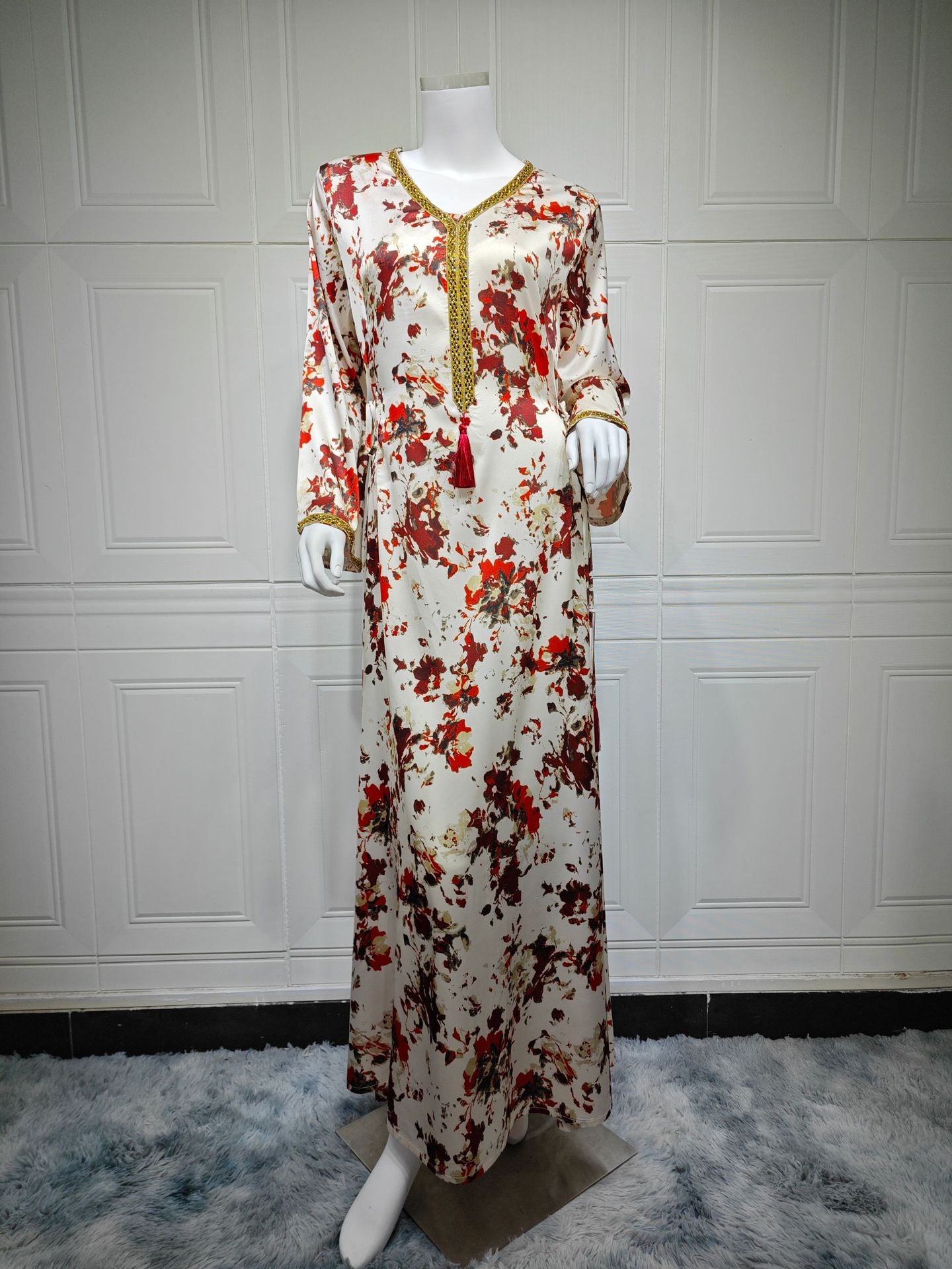 Gorgeous Floral Abaya Dress Up