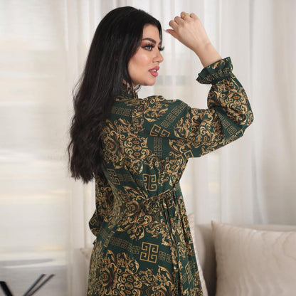 Women's Printed Arabic Party Dress