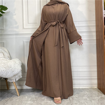 Sleeveless Dress and Robe Set with Pockets