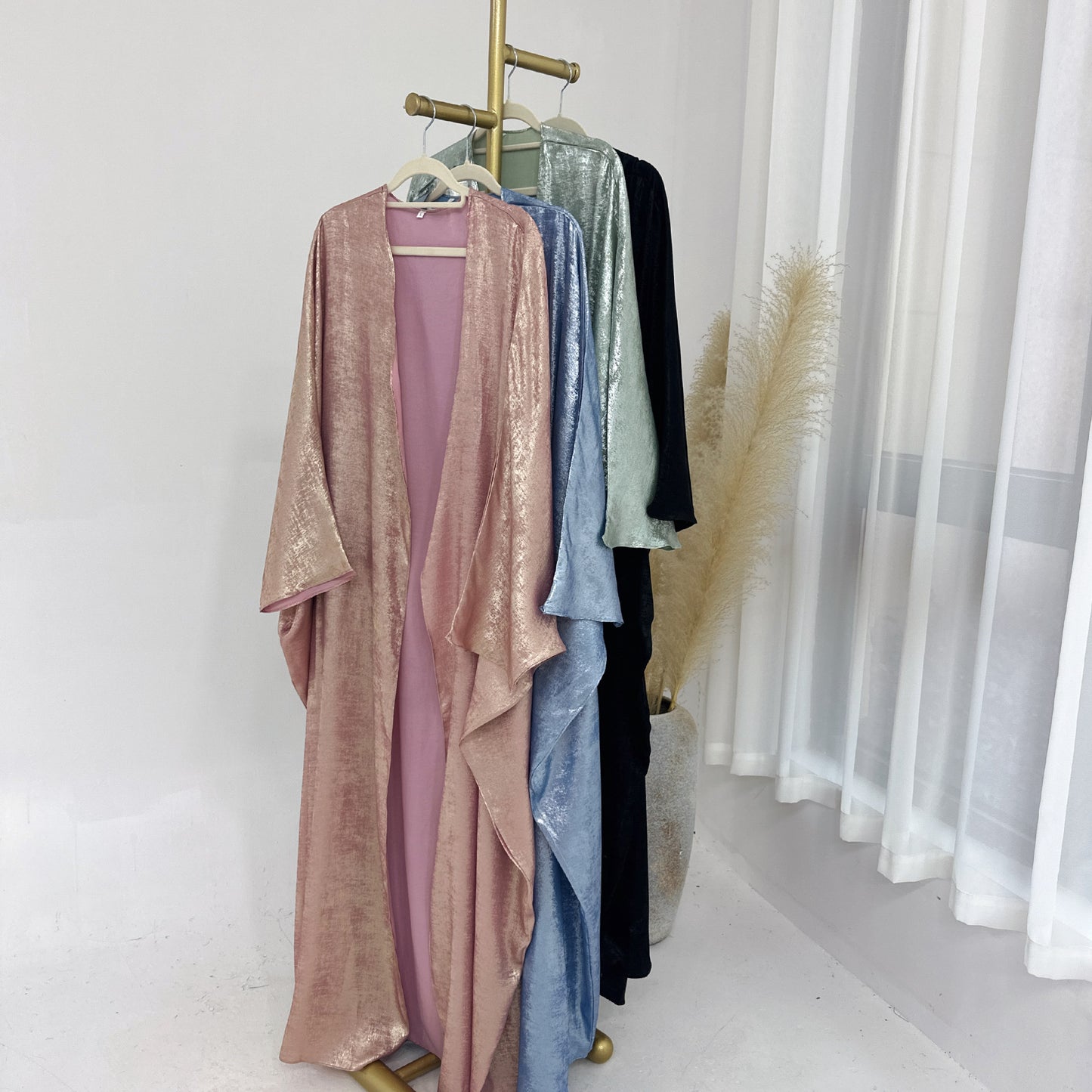 Women's Patchwork Elegant Robe Open Abaya