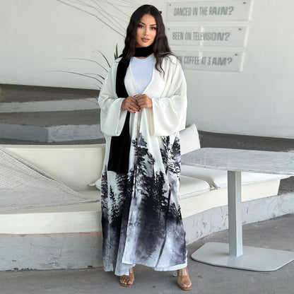 Women's Tie-dye Cape Robe Dress