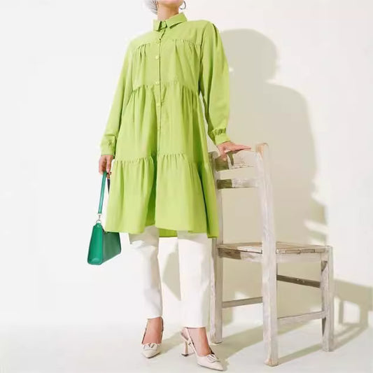 Women's Lapel Loose Shirt Dress