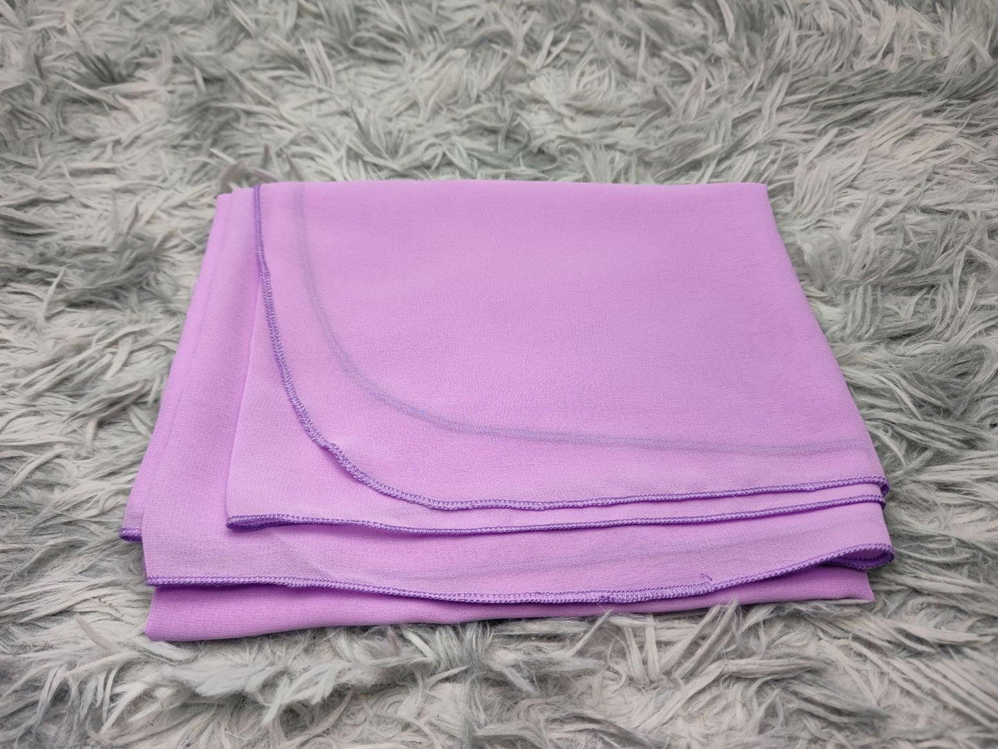 Foulard uni en mousseline de soie pour femme