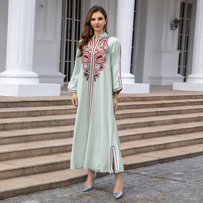 Women's Long-sleeved Embroidered Dress