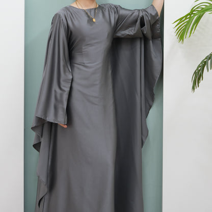 Women's Stretch Satin Modest Dress