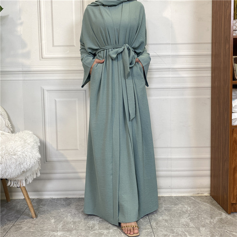 Sleeveless Dress and Robe Set with Pockets