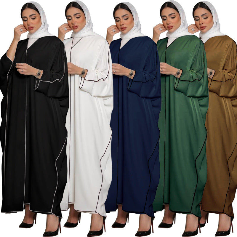 Robe Pacthwork pour femmes, Abaya ouverte