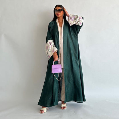 Women's Embroidered Loose Cardigan Robe