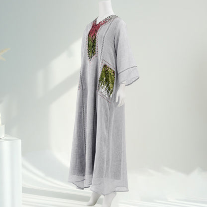 Women's Sequin-embroidered Jalabiya Dress