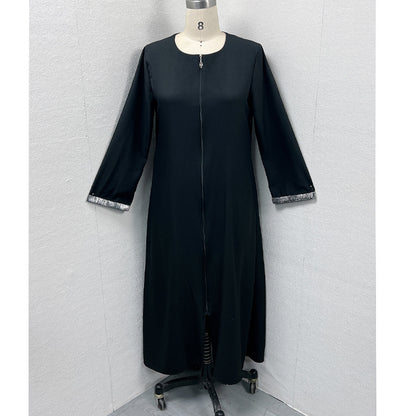 Modest Zipper Cardigan Robe