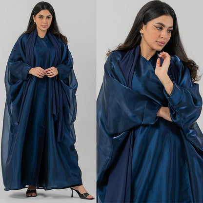 Women's Fashion Plain Satin Robe